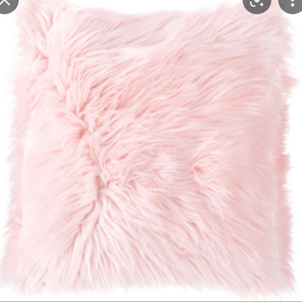 Pink fluffy pillow case
